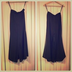 Wide leg panel pants